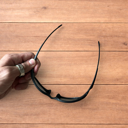 Insane polarised sunglasses in black with black lense.