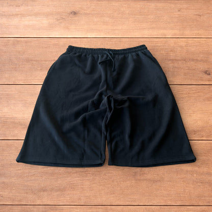 Lovely super baggy wide leg long jersey shorts jorts in black.