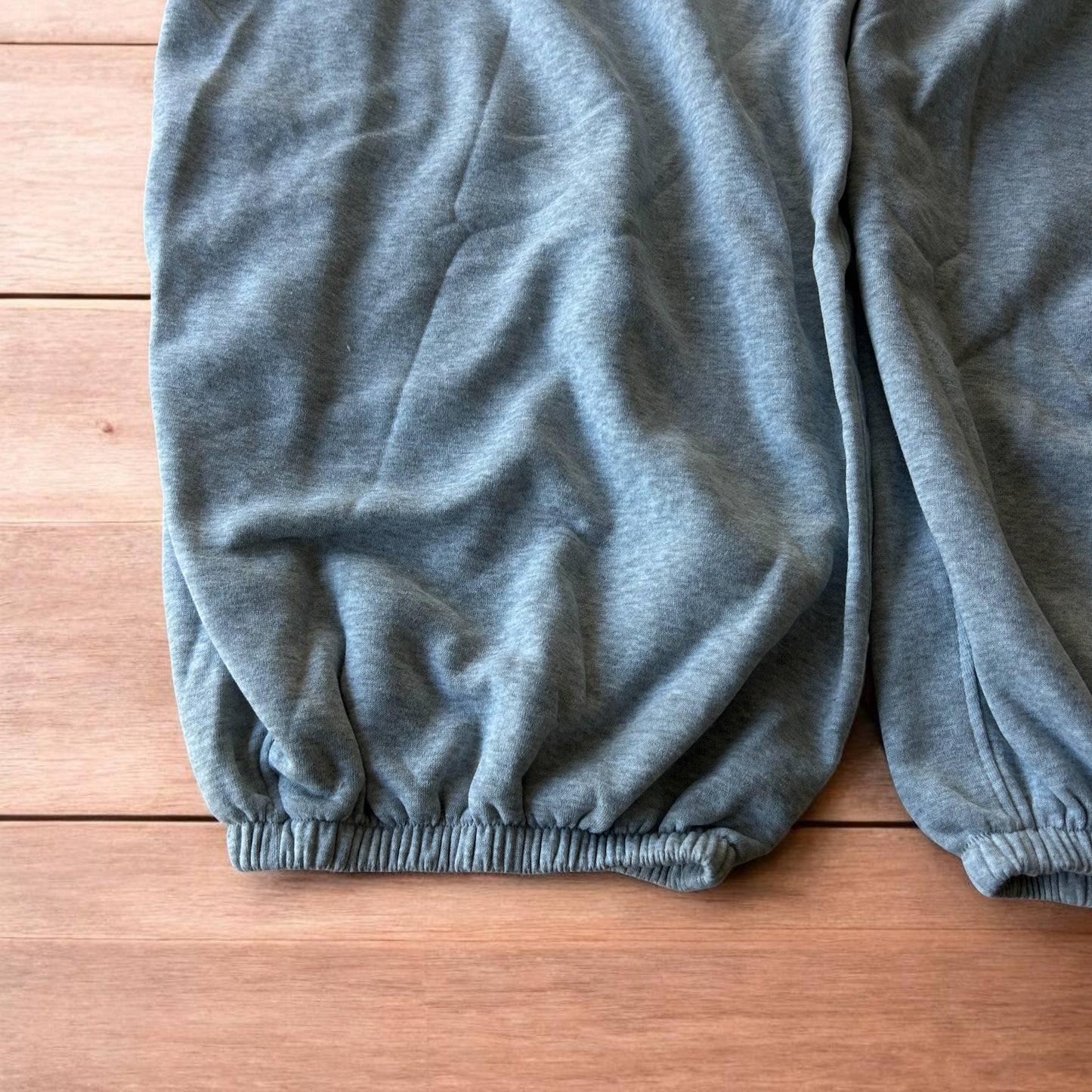 Super baggy wide leg Korean joggers in marl grey.