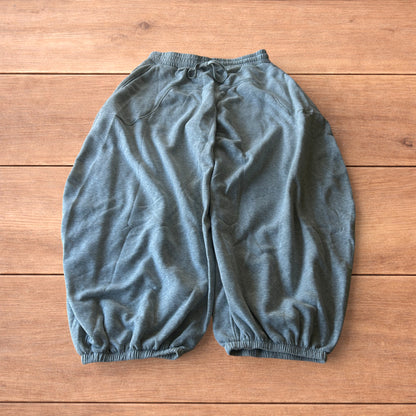 Super baggy wide leg Korean joggers in marl grey.