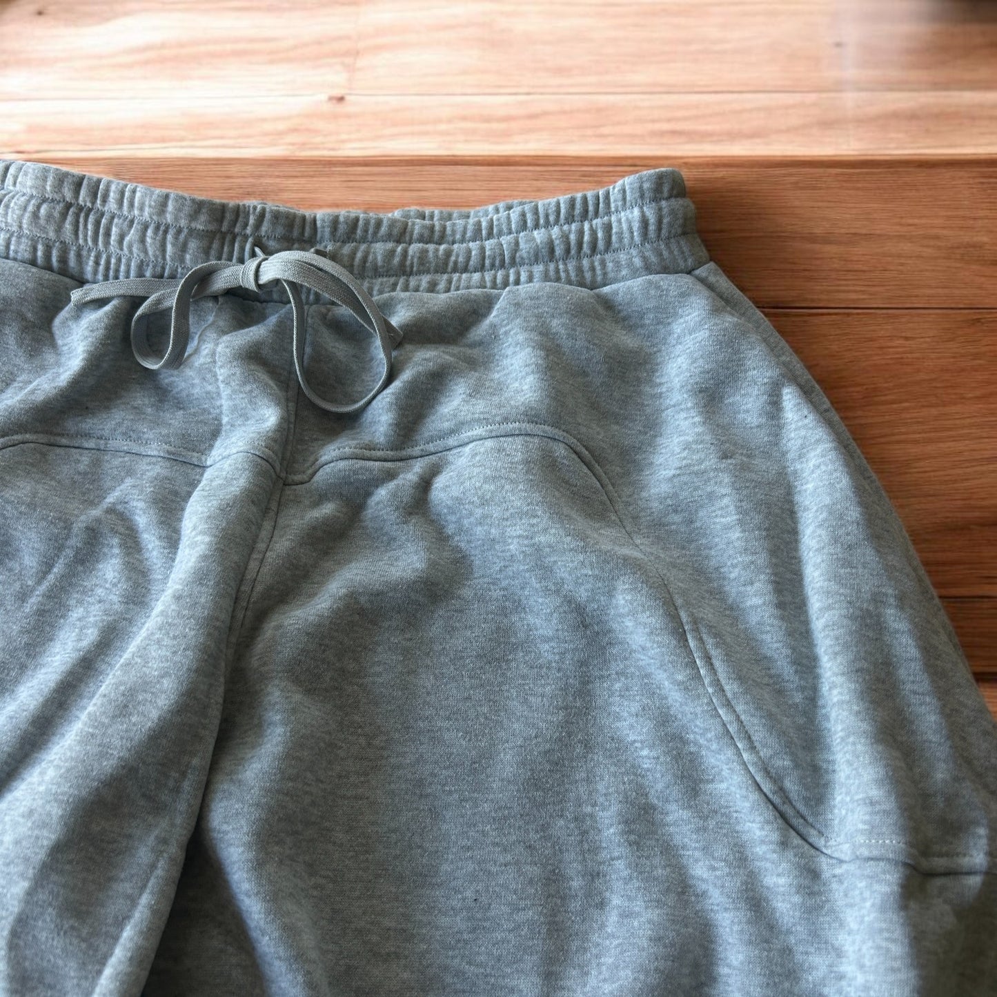 Super baggy wide leg Korean joggers in marl grey.