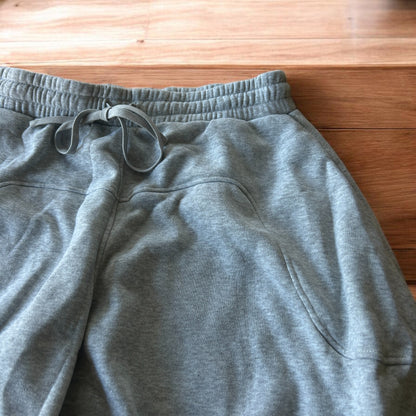 Super baggy wide leg Korean joggers in marl grey.