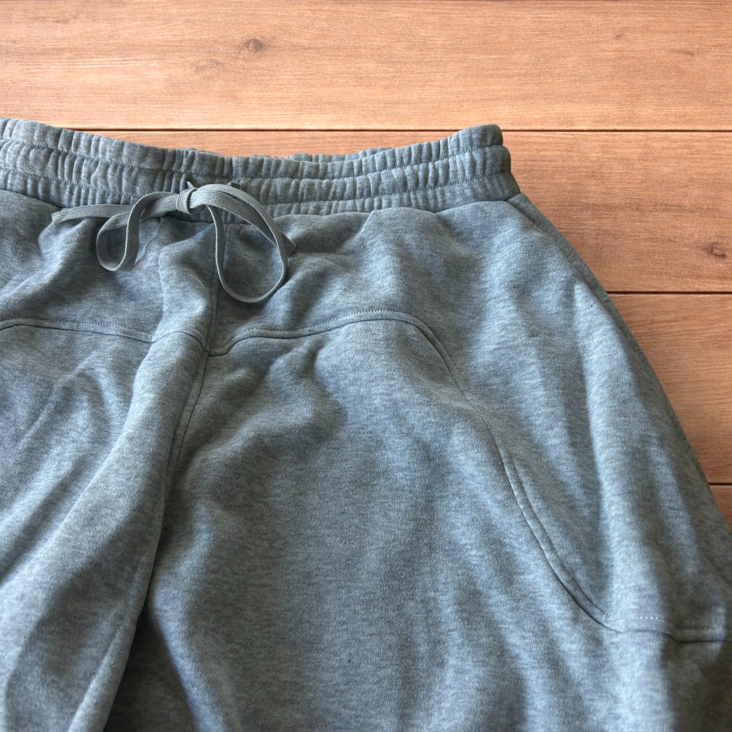 Super baggy wide leg Korean joggers in marl grey.