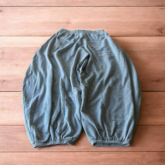 Super baggy wide leg Korean joggers in marl grey.