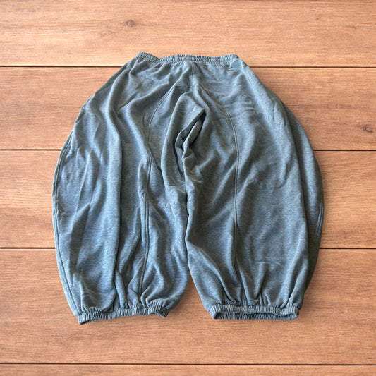 Super baggy wide leg Korean joggers in marl grey.