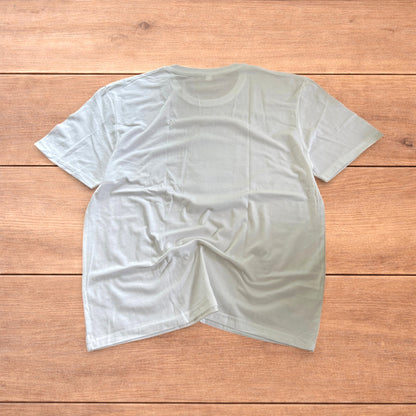 Novelty cigarettes tshirt with front graphic print in white.