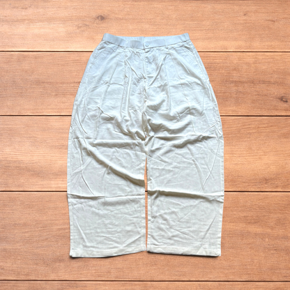 Vintage linen style baggy wide leg trousers in off white.