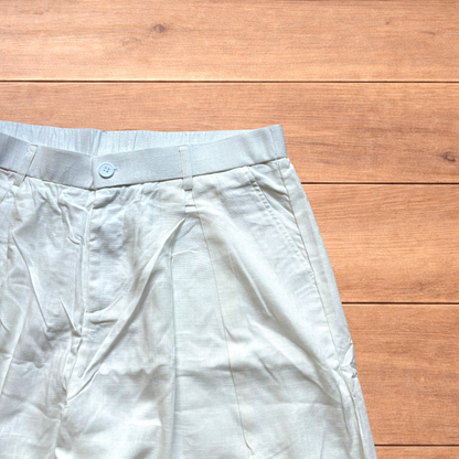 Vintage linen style baggy wide leg trousers in off white.