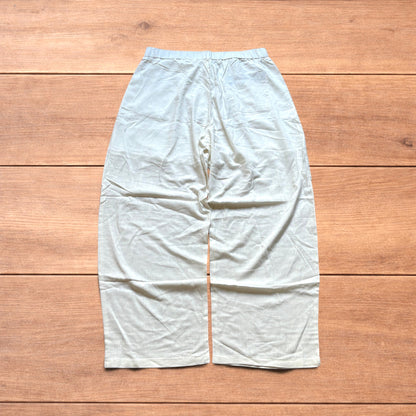 Vintage linen style baggy wide leg trousers in off white.