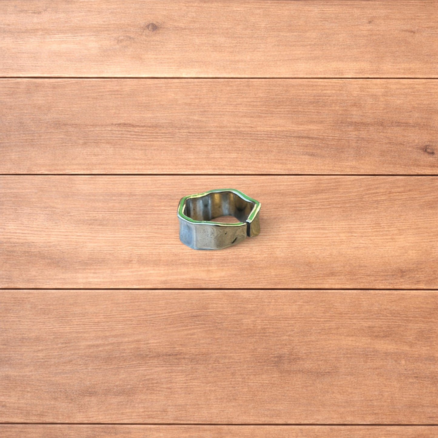 Vintage style stainless steel you are my everything love ring in silver/green.