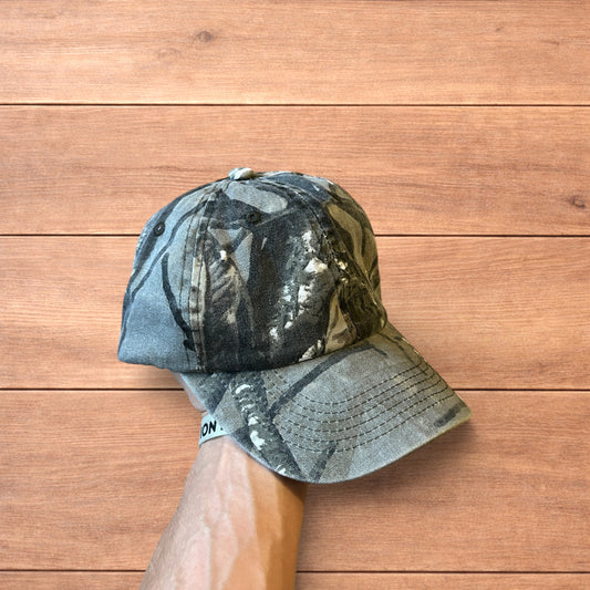 Vintage style Camo military cap hat in grey colourway.