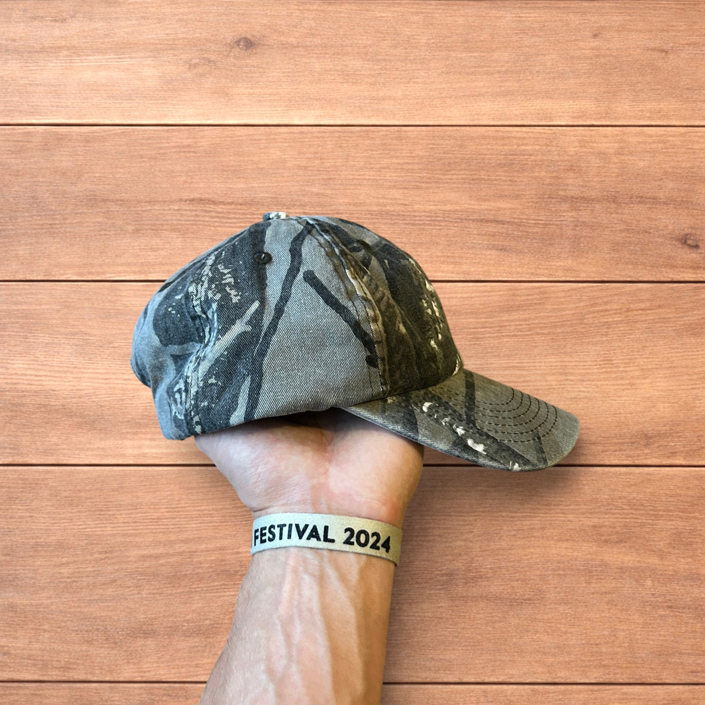 Vintage style Camo military cap hat in grey colourway.