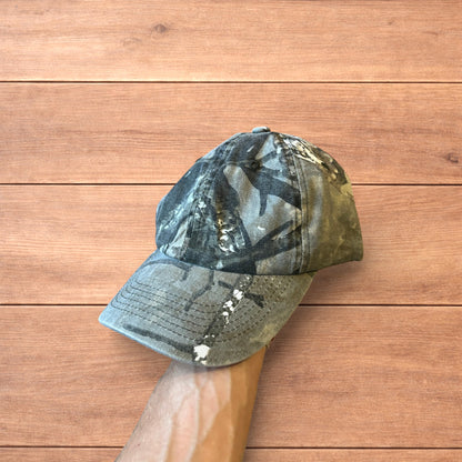 Vintage style Camo military cap hat in grey colourway.