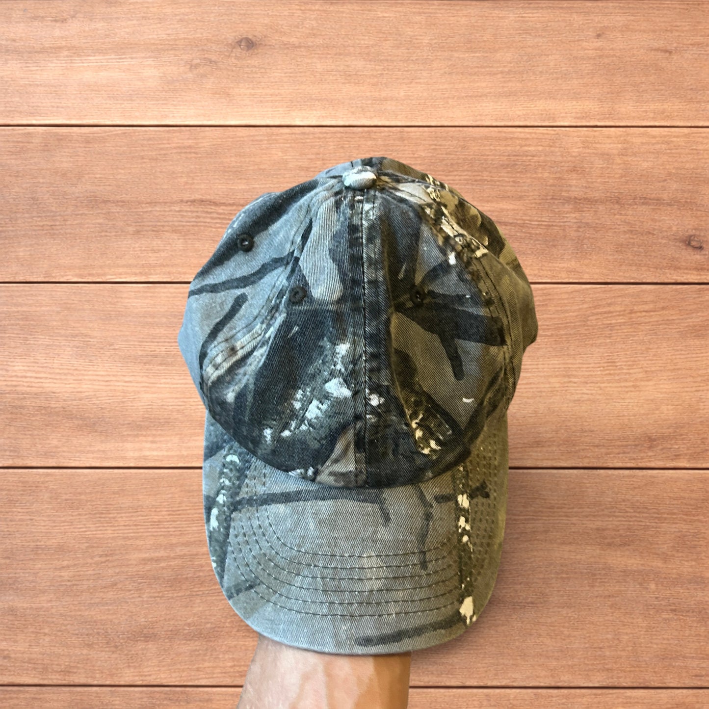 Vintage style Camo military cap hat in grey colourway.