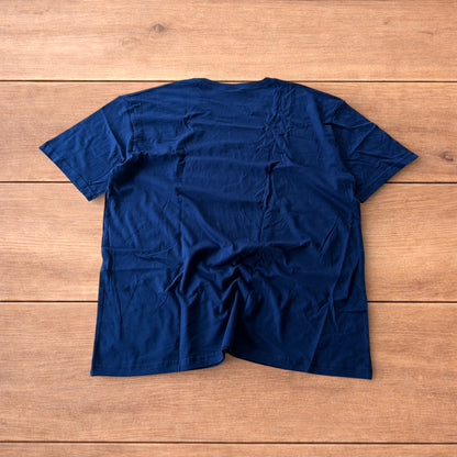 Radiohead Kid A T-shirt with front graphic in navy blue.