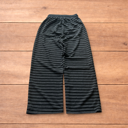 Lovely baggy straight leg striped lounge pants trousers in black/grey.