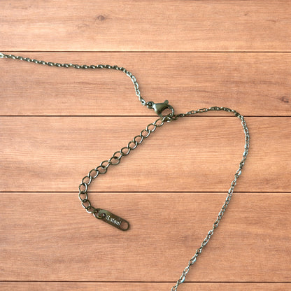 Lovely Gold stainless steel necklace of female woman figure silhouette body.