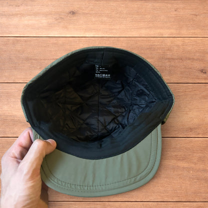 Insane Russian Trapper Korean padded hat cap in khaki green.