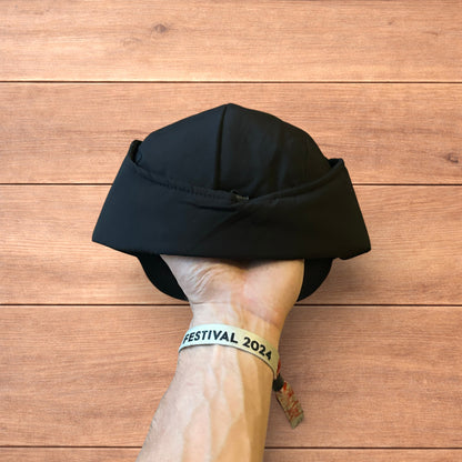 Insane Russian Trapper Korean padded hat cap in black.
