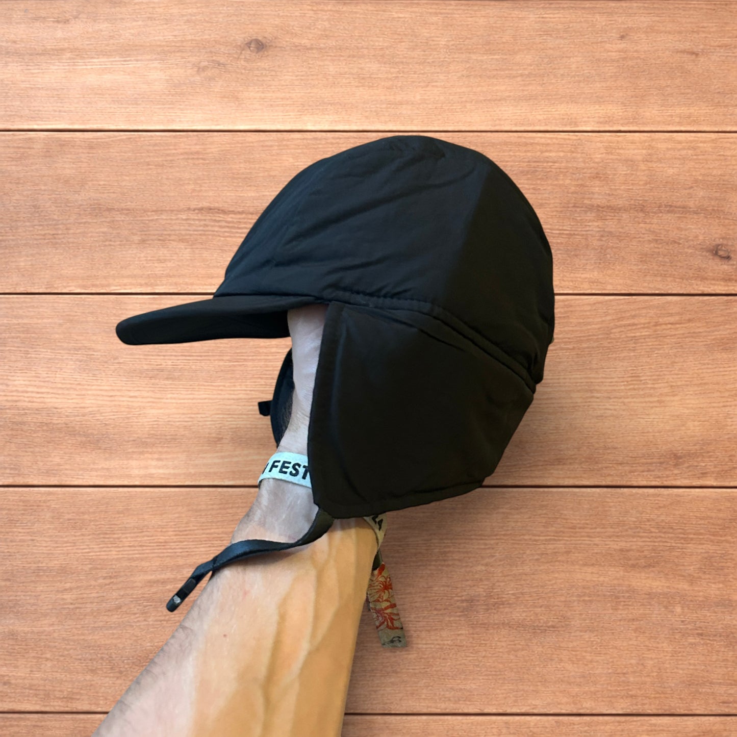 Insane Russian Trapper Korean padded hat cap in black.