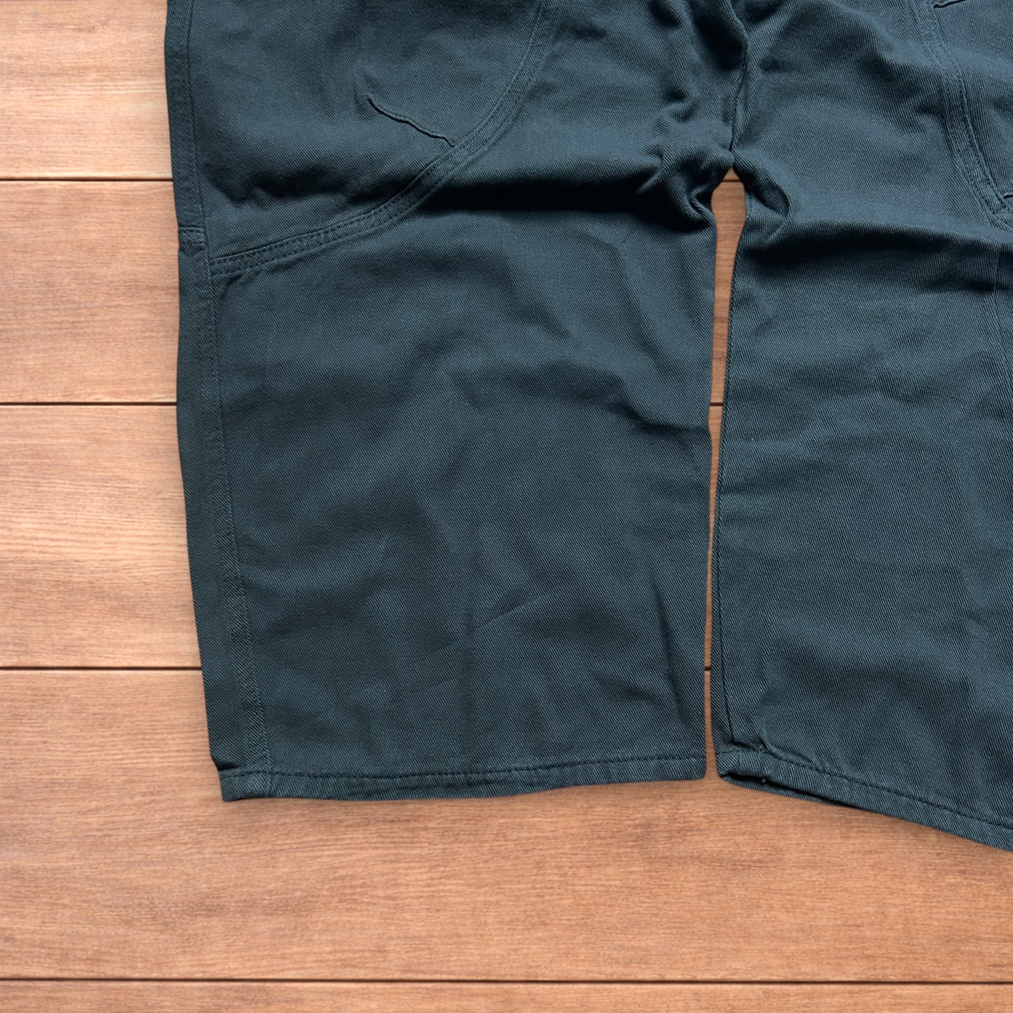 Vintage Military style baggy wide leg cargo trousers in khaki green.