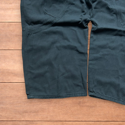 Vintage Military style baggy wide leg cargo trousers in khaki green.