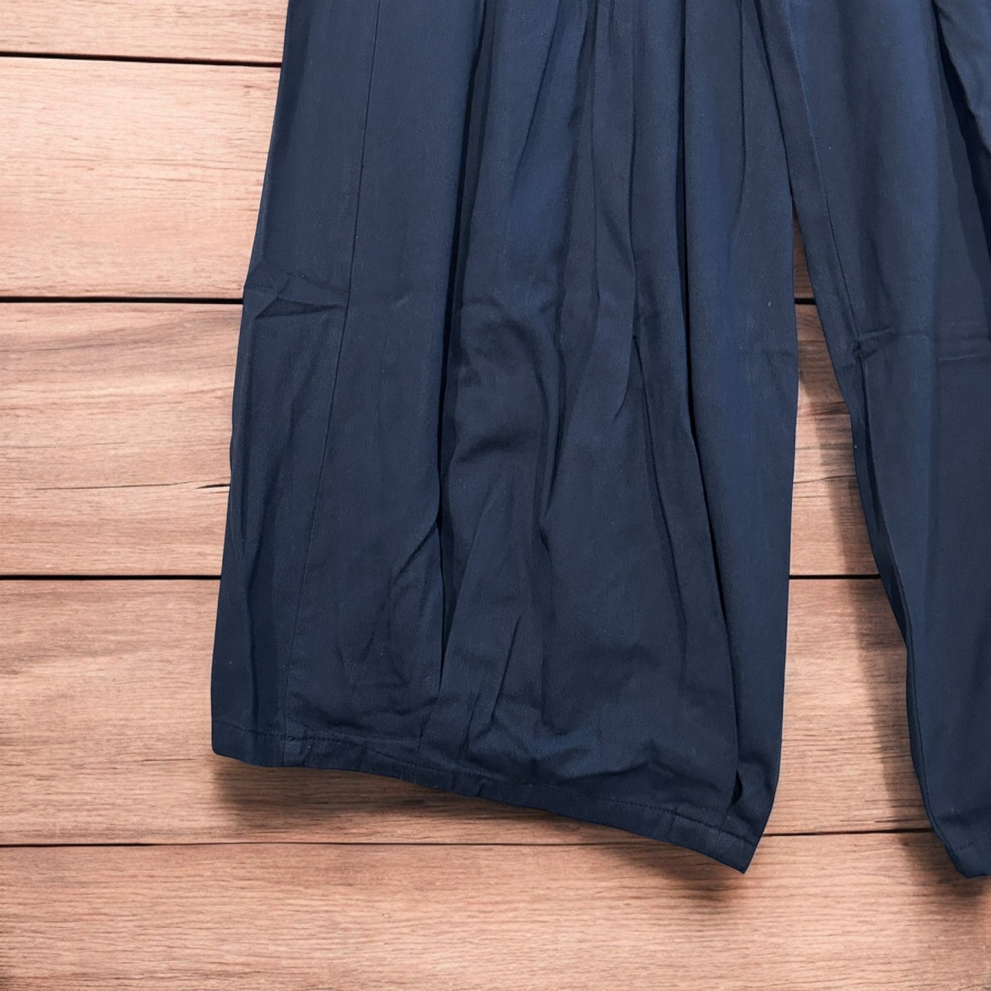 Incredible super baggy wide leg parachute trousers in dark blue wash.