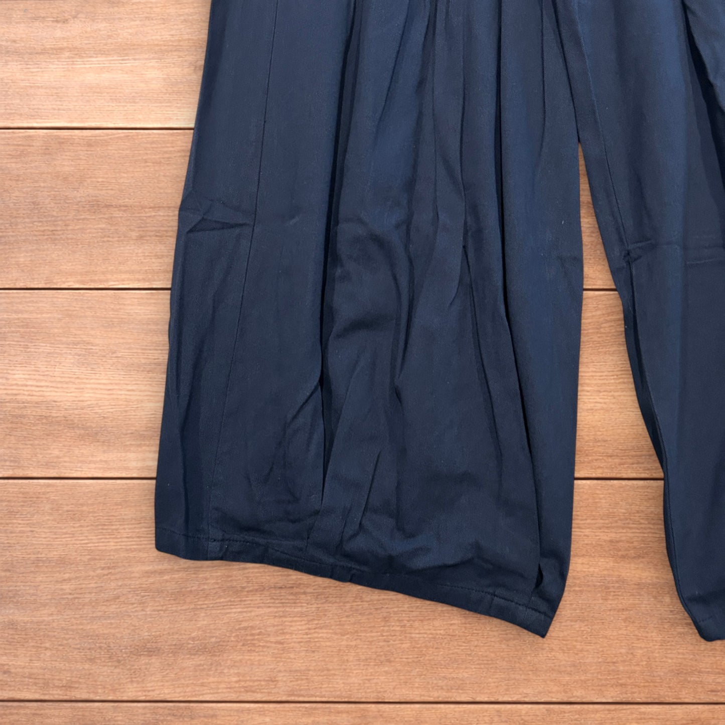 Incredible super baggy wide leg parachute trousers in dark blue wash.