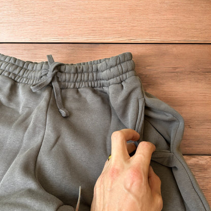 Incredible baggy wide leg Korean joggers in dark grey.