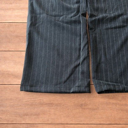 Lovely baggy wide leg pinstripe lounge pants trousers in dark grey.