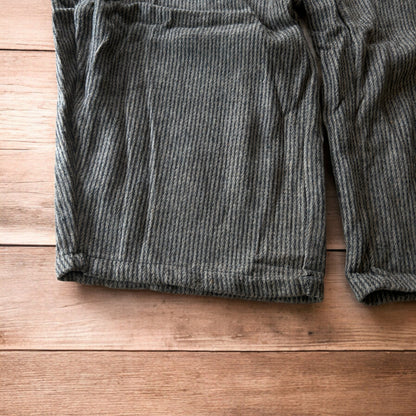 Lovely baggy wide leg woolly lounge pants joggers with stripes in brown.