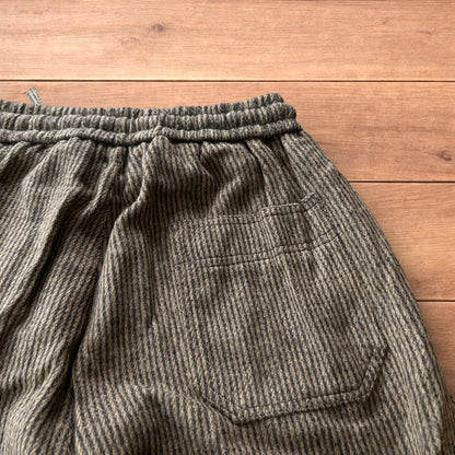 Lovely baggy wide leg woolly lounge pants joggers with stripes in brown.