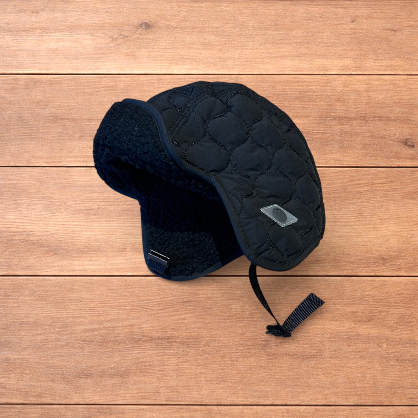 Insane Russian Trapper Korean padded fluffy hat cap in black.