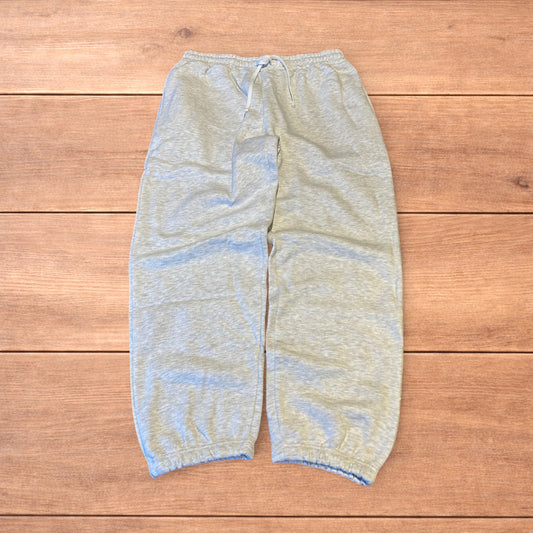 Incredible baggy wide leg Korean joggers in marl grey.