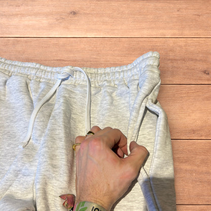 Incredible baggy wide leg Korean joggers in marl grey.