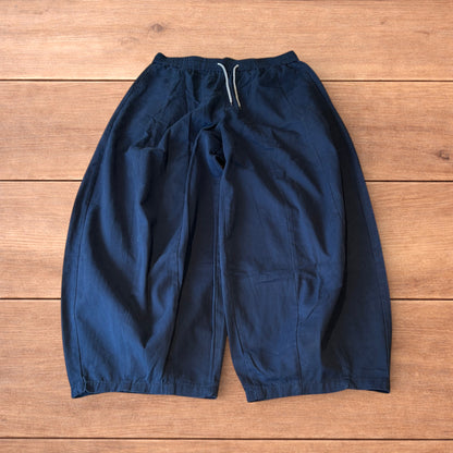 Incredible super baggy wide leg parachute trousers in dark navy blue.