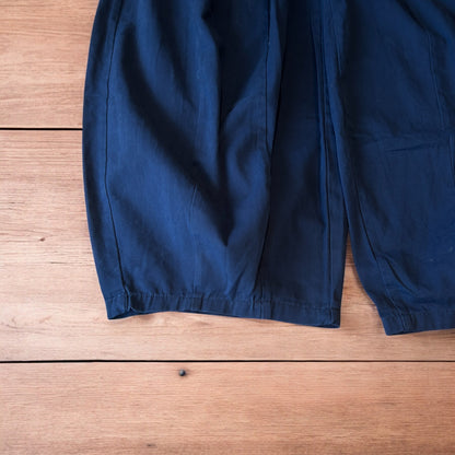 Incredible super baggy wide leg parachute trousers in dark navy blue.