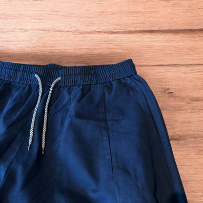 Incredible super baggy wide leg parachute trousers in dark navy blue.