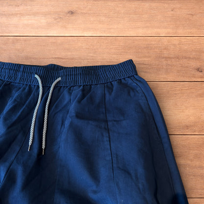 Incredible super baggy wide leg parachute trousers in dark navy blue.