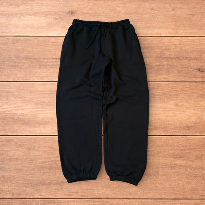 Incredible baggy wide leg Korean joggers in black.