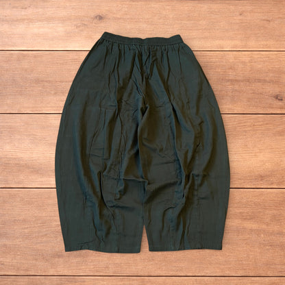 Incredible super baggy wide leg parachute trousers in khaki green.