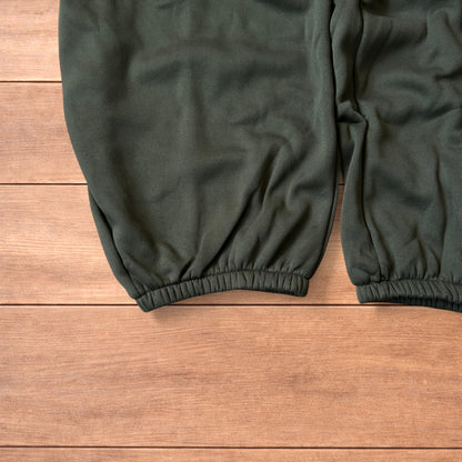Super baggy wide leg Korean joggers in khaki green.