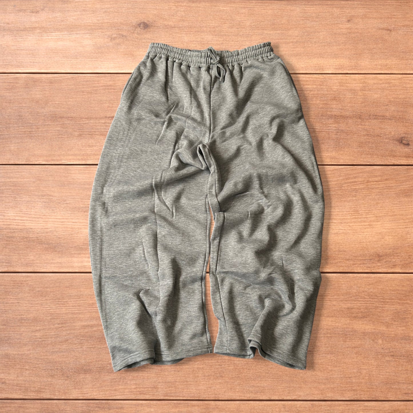 Incredible super baggy wide leg Korean joggers in marl grey.