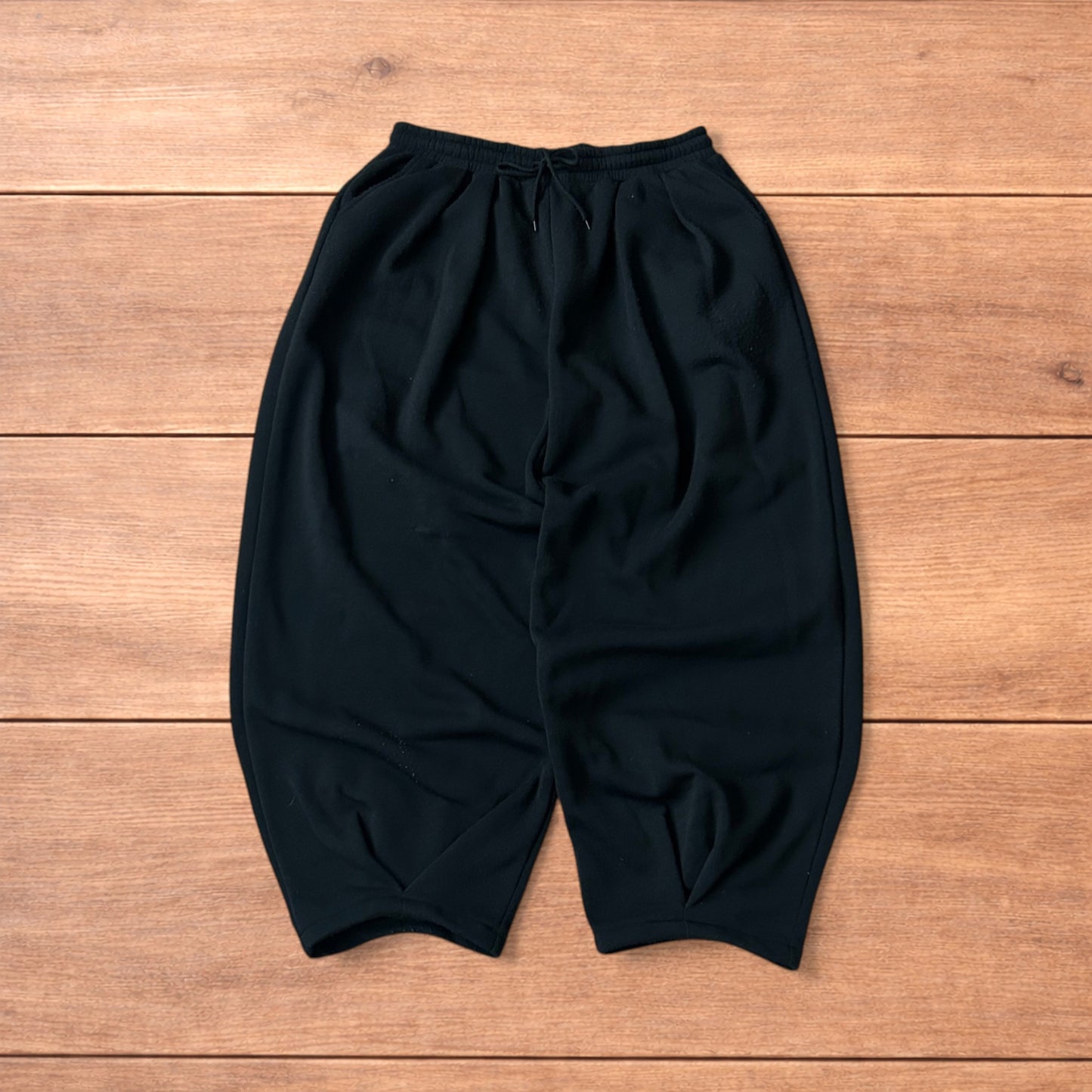 Lovely super baggy wide leg Japanese joggers in black.