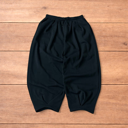 Lovely super baggy wide leg Japanese joggers in black.
