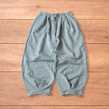Lovely super baggy wide leg Japanese joggers in marl grey.
