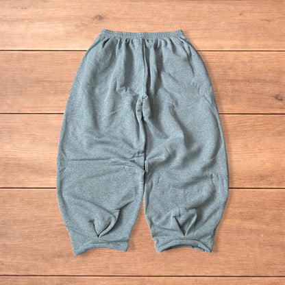Lovely super baggy wide leg Japanese joggers in marl grey.