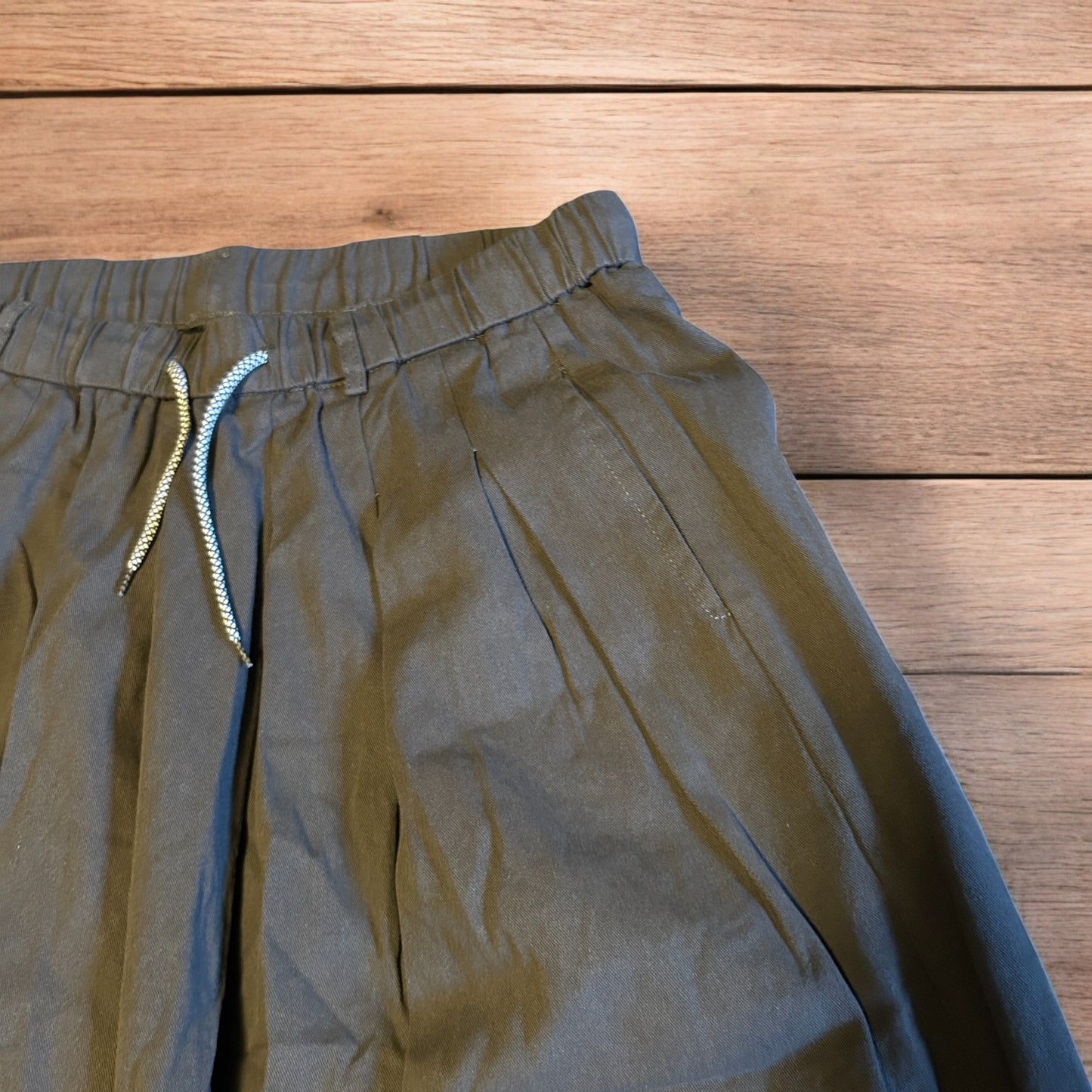 Incredible super baggy wide leg parachute trousers in dark grey wash.