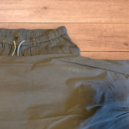 Incredible super baggy wide leg parachute trousers in dark grey wash.