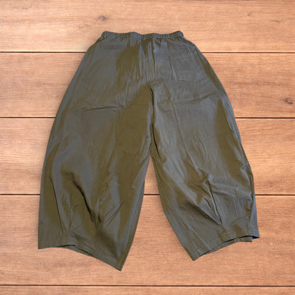 Incredible super baggy wide leg parachute trousers in dark grey wash.